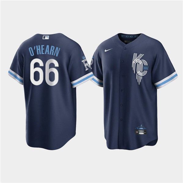 Men's Kansas City Royals #66 Ryan O'Hearn 2022 Navy City Connect Cool Base Stitched Jersey Men's Kansas City Royals #66 Ryan O'Hearn 2022 Navy City Connect Cool Base Stitched Jersey